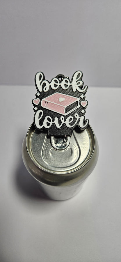 Book Lover Can Tab Opener Keychain