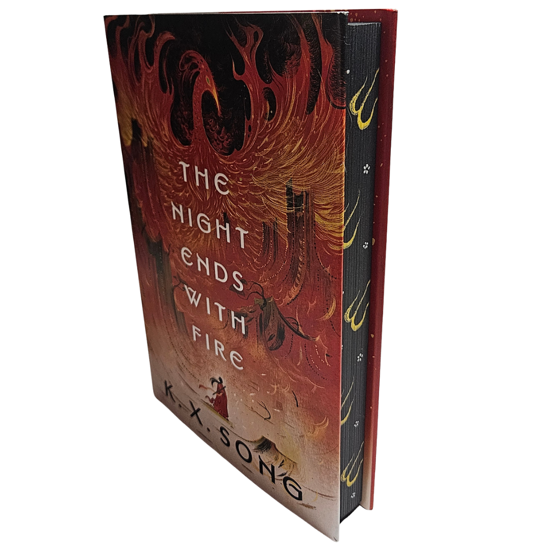 The Night Ends With Fire by K.X. Song (Sprayed Stenciled Edges)