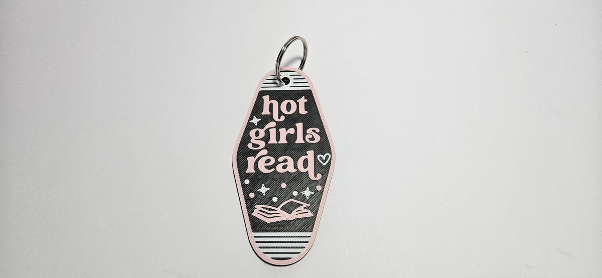 Hot Girls Read Keychain